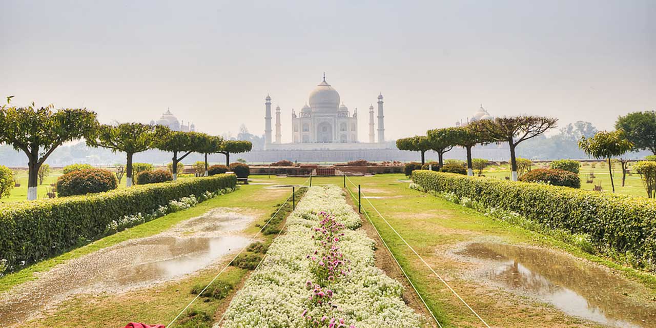 Mehtab Bagh The Moonlit Garden Overlooking the Taj Mahal