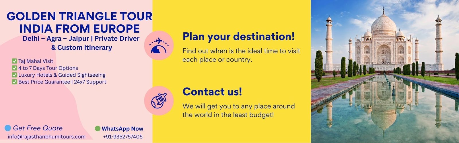 Golden Triangle Tour India for Europe